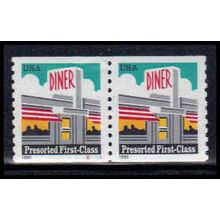 3208 25c Diner Very Fine MNH CNP Left S11111 PA1940