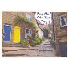 Robin Hoods Sunny Place Cottages General Stores Yorkshire Postcard