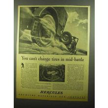 1942 Hercules Chemical Materials Ad - Change Tires
