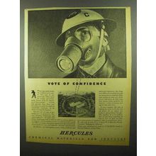 1942 Hercules Chemical Materials Ad, Vote of Confidence