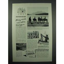 1942 Canada Tourism Ad - Strong Minds and Bodies