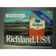 1986 Richland Cigarettes Ad - Richland, USA