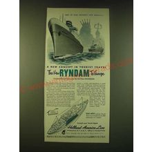 1951 Holland-America Line Ad - A new concept in tourist travel