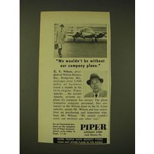 1960 Piper Apache Airplane Ad - We wouldn't be without our company plane