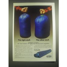 1984 Du Pont Quallofil Insulation Ad - The right stuff. The other stuff.