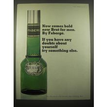 1966 Faberge Brut Cologne Ad - Now comes bold new Brut for men