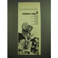 1968 Benihana of Tokyo Restaurant Ad - Your table is our Kitchen