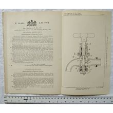 1894 Patent No. 19,430 improvements taps & valves, Frederick Cobham, Croydon