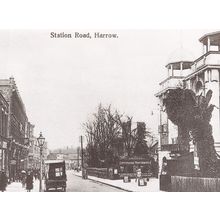 Station Road Harrow Coliseum Theatre Advertising London Postcard