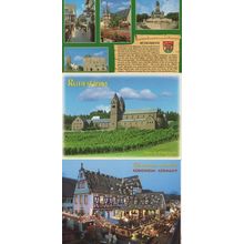 Rudesheim Rhein Weihnachtsmarkt German Christmas Market 3x Postcard s