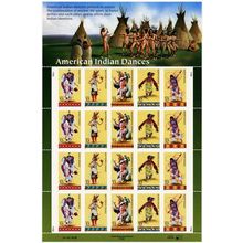 American Indian Dances Sheet of Twenty 32 Cent Postage Stamps Scott 3076a