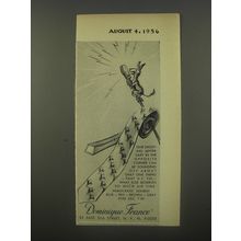 1956 Dominique France Democratic Donkey Tie Ad - Our shouting adversary