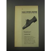 1956 Saks Fifth Avenue Shoes Ad - Carabinieri Custom-Tip