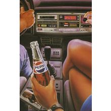 1980s Car Radio Cassette Tina Turner Pepsi Cola Plain Back Postcard