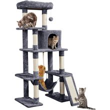 Yaheetech Large Multi-Level Cat Tree, 63 Inches Tall with Sisal-Covered Scratchi