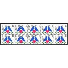 2441a 25c Love Very Fine MNH Pane/10 L00284