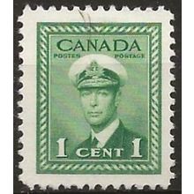 Canada 1942 SG375 1c Green Very Fine Used .
