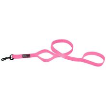 Nylon Double Ply Multi Handle Leash 1" X 4ft Pink