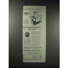 1925 Northern Pacific Railway Ad - Gardiner Gateway