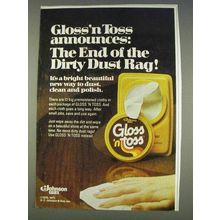 1977 Johnson Wax Gloss 'n Toss Ad