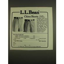 1985 L.L. Bean Chino Shorts Ad