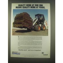 1985 Melroe Bobcat Ad - Quality Work at Our End