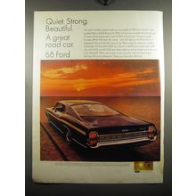 1968 Ford XL Fastback Ad - Quiet. Strong. Beautiful. A great road car.