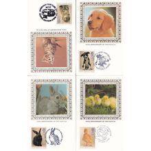 Benham Silk Anniversary Of The RSPCA Cat Dog 4x First Day Cover s