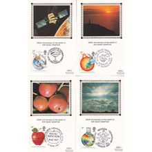 Benham Death Of Sir Isaac Newton 4x Postcard Silk FDC s