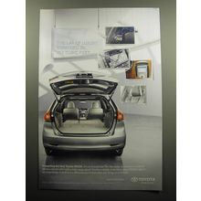 2009 Toyota Venza Car Ad - The lap of luxury expanded by 70.1 cubic feet