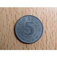 Austria 1962 5 Groschen Coin