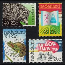 Netherlands Hedgehog Frog Anniversaries 4v 1976 MNH SG#1241-1244