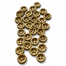9mm Natural Round Wooden Buttons 4-holes Baby Sewing Scrapbooking Crafts