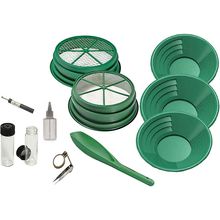 11 Pc Prospecting-Mining-Panning Kit- 2- Classifiers 3 Gold Pans,+ More!!