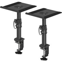 Suptek Clamp-On Speaker Stand Desk Mount Set, Height Adjustment, Tilt, Swivel, 9