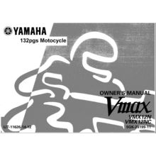 YAMAHA VMX12N VMX12NC VMAX OWNERS MANUAL 2000 MOTORCYCLE 126 PAGES IN ENGLISH