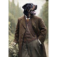 Steampunk Rottweiler – Dapper Dog in Victorian Suit Wall Art