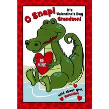 O Snap! It's Valentine's Day Grandson - Valentine's Greeting Card - 22457