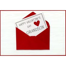 Happy Valentine's Day Grandson - Valentine's Greeting Card - 22454
