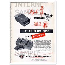 NATIONAL PAPER BOX MANUFACTURERS ASSOC 1948 Style Strength vintage ad