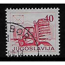 YUGOSLAVIA 1986 POSTAL SERVICE 40d RED FORKLIFT TRUCK SG2267 FINE USED