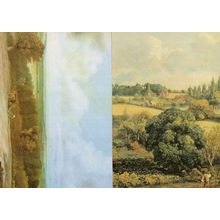 John Constable Kitchen Garden Suffolk Ploughing 2x Painting Postcard