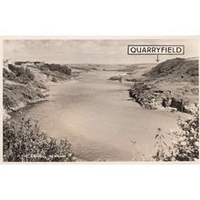 Quarryfield Caravan Park Newquay Signpost Old Real Photo Postcard