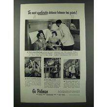 1948 Pullman Railroad Ad - Most Comfortable Distance Between Two Points