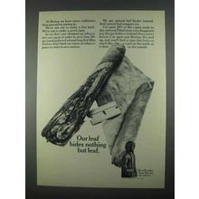 1967 Bering Cigars Ad - Our Leaf Hides Nothing But Leaf