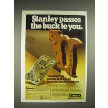 1979 Stanley Handyman Saw Ad - Passes the Buck