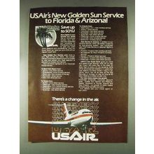 1979 USAir Airlines Ad - New Golden Sun Service