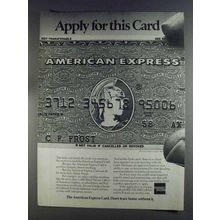 1980 American Express Card Ad - Apply for This Card