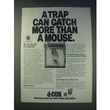 1989 D-Con Bait Products Ad - A trap can catch more than a mouse