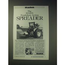 1989 Hahn PA-17 Spreader Ad - The Hahn Pendulum Action Spreader